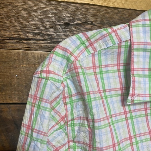 Southern Proper Pink Green Henning Shirt Stretch Long Sleeve Button Down Plaid - Picture 4 of 5